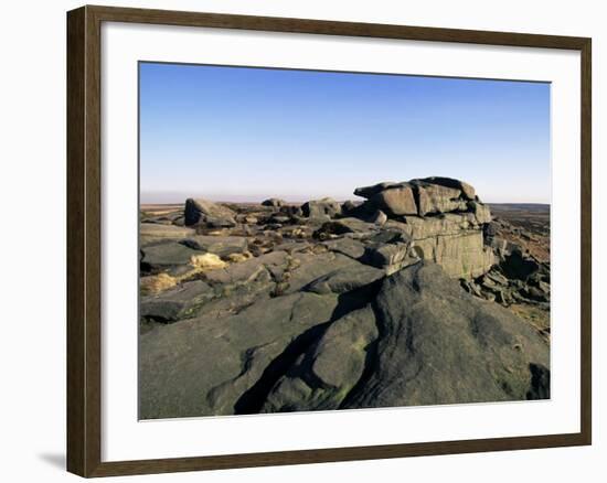 Rock Patterns, Stanage Edge, Peak District National Park, Derbyshire, England-Neale Clarke-Framed Photographic Print