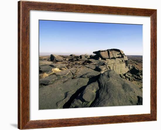 Rock Patterns, Stanage Edge, Peak District National Park, Derbyshire, England-Neale Clarke-Framed Photographic Print