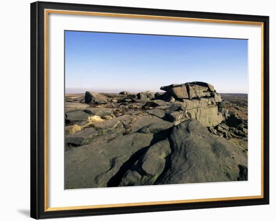 Rock Patterns, Stanage Edge, Peak District National Park, Derbyshire, England-Neale Clarke-Framed Photographic Print