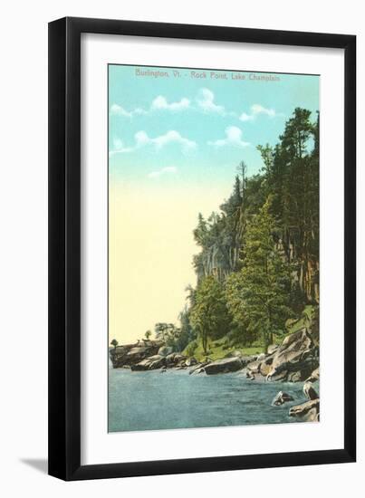 Rock Point, Lake Champlain, Burlington, Vermont-null-Framed Art Print