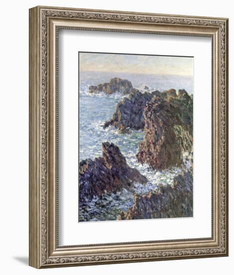 Rock Points at Belle-Ile, c.1886-Claude Monet-Framed Giclee Print