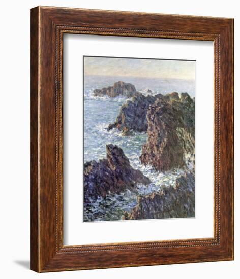 Rock Points at Belle-Ile, c.1886-Claude Monet-Framed Giclee Print