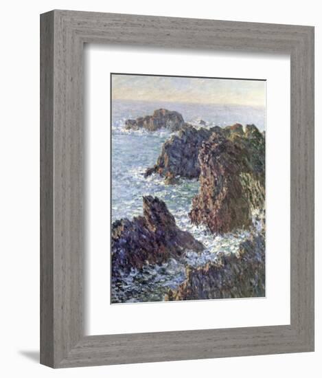 Rock Points at Belle-Ile, c.1886-Claude Monet-Framed Giclee Print