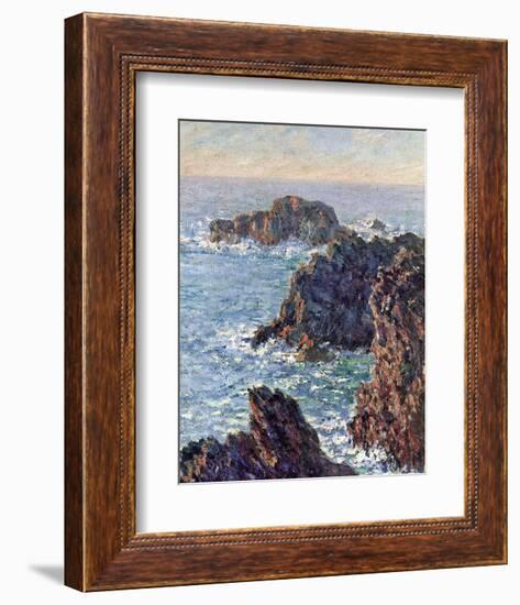 Rock Points at Belle-Ile, c.1886-Claude Monet-Framed Art Print