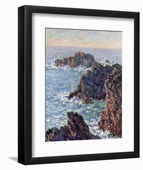 Rock Points at Belle-Ile, c.1886-Claude Monet-Framed Art Print