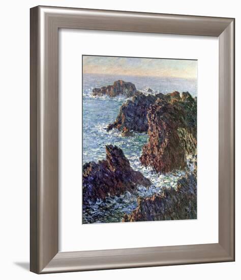 Rock Points at Belle-Ile, c.1886-Claude Monet-Framed Art Print