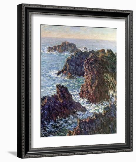 Rock Points at Belle-Ile, c.1886-Claude Monet-Framed Art Print