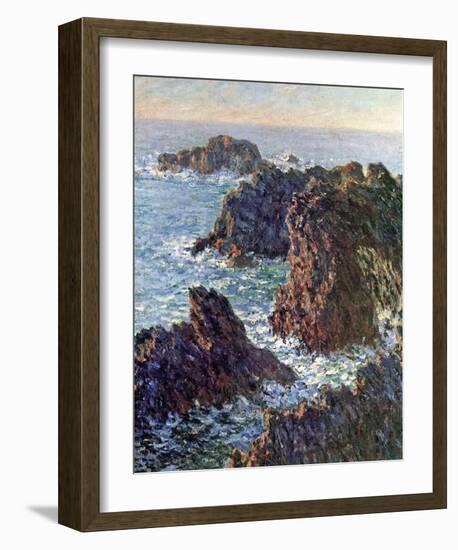 Rock Points at Belle-Ile, c.1886-Claude Monet-Framed Art Print