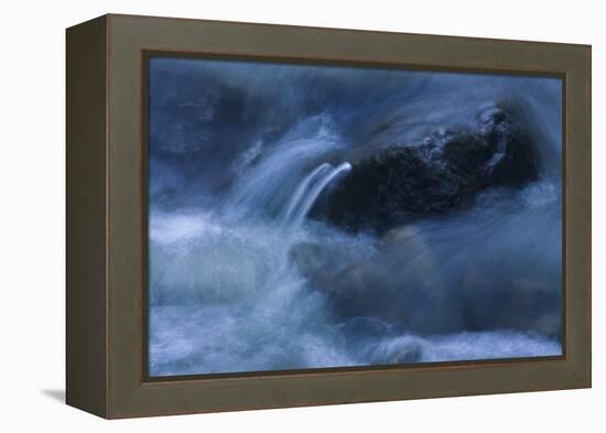 Rock Poking Through Swirling Warter-Anthony Paladino-Framed Premier Image Canvas