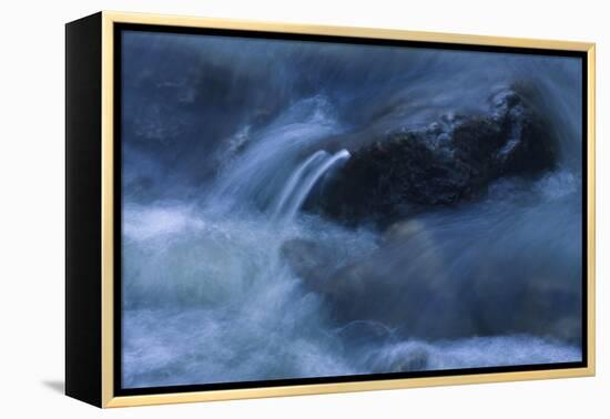 Rock Poking Through Swirling Warter-Anthony Paladino-Framed Premier Image Canvas