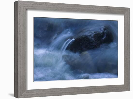 Rock Poking Through Swirling Warter-Anthony Paladino-Framed Giclee Print