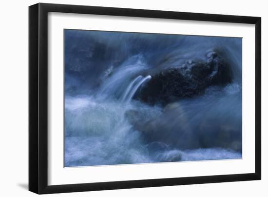 Rock Poking Through Swirling Warter-Anthony Paladino-Framed Giclee Print