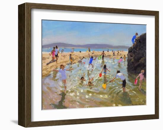 Rock Pool, Tenby, 2016-Andrew Macara-Framed Giclee Print