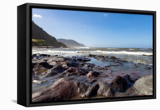 Rock pools on the dramatic coastline of the Pacific Northwest, United States of America, North Amer-Martin Child-Framed Premier Image Canvas