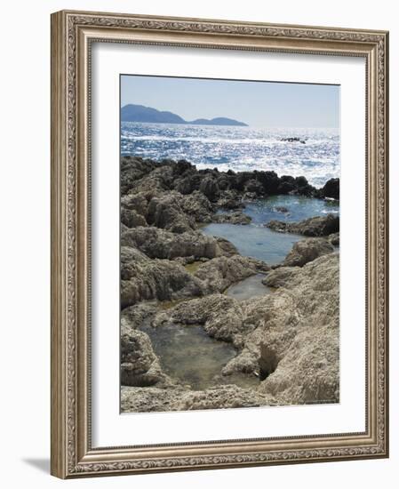 Rock Pools Where Locals Collect Salt, Alaties Beach Area, Kefalonia, Ionian Islands, Greece-R H Productions-Framed Photographic Print