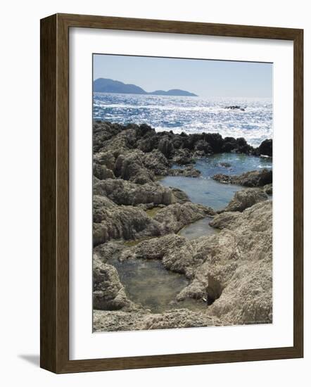 Rock Pools Where Locals Collect Salt, Alaties Beach Area, Kefalonia, Ionian Islands, Greece-R H Productions-Framed Photographic Print