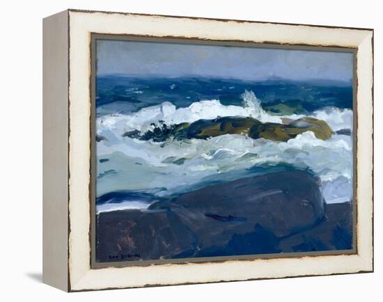 Rock Reef, Maine, 1913 (Oil on Wood)-George Wesley Bellows-Framed Premier Image Canvas