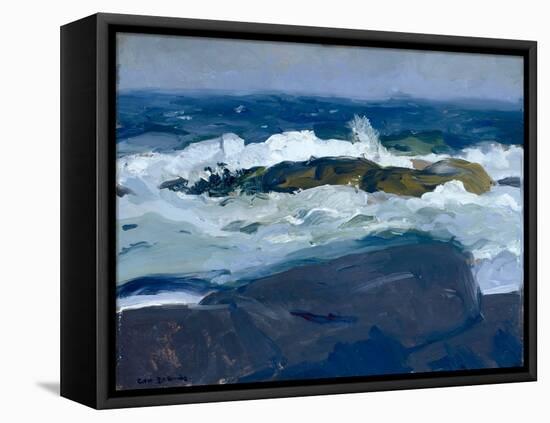 Rock Reef, Maine, 1913 (Oil on Wood)-George Wesley Bellows-Framed Premier Image Canvas