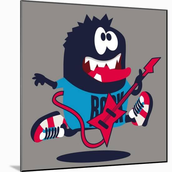 Rock, Rocker Monster-braingraph-Mounted Art Print