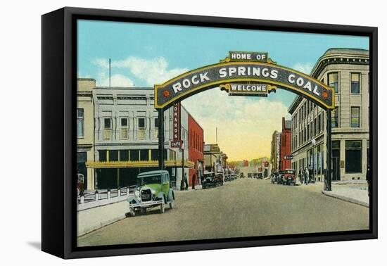Rock Springs, Wyoming, View of the Rock Springs Welcome Arch-Lantern Press-Framed Stretched Canvas