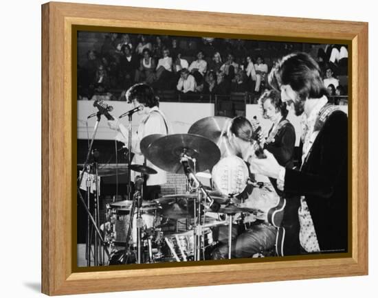Rock Star Eric Clapton Playing Guitar in the Group Blind Faith-Ralph Crane-Framed Premier Image Canvas