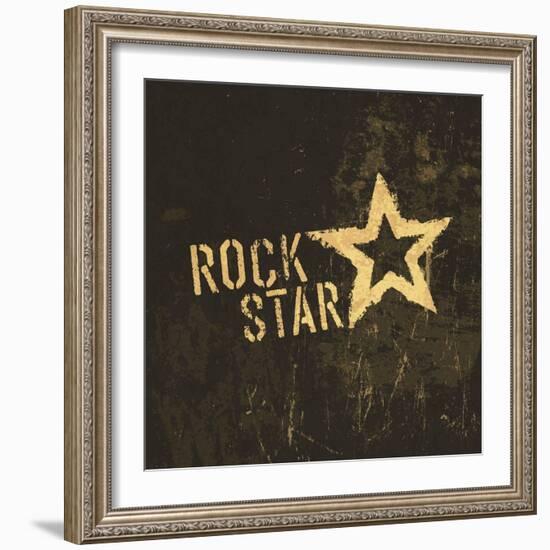 Rock Star Grunge Icon-pashabo-Framed Art Print