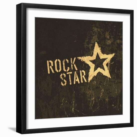 Rock Star Grunge Icon-pashabo-Framed Art Print