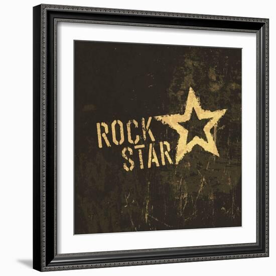 Rock Star Grunge Icon-pashabo-Framed Art Print