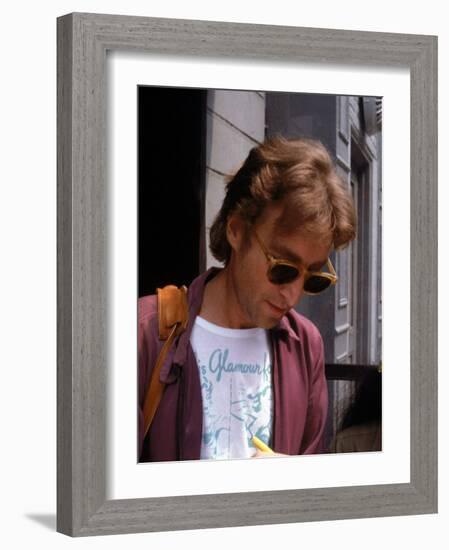 Rock Star John Lennon-David Mcgough-Framed Premium Photographic Print