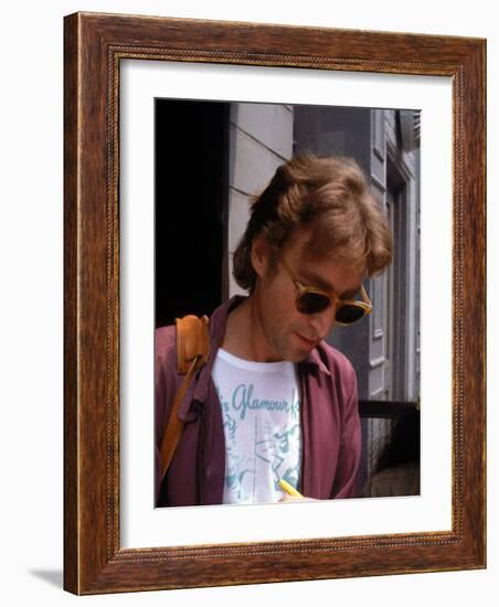 Rock Star John Lennon-David Mcgough-Framed Premium Photographic Print