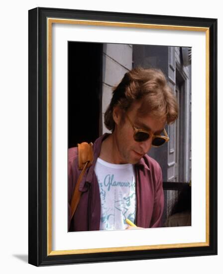 Rock Star John Lennon-David Mcgough-Framed Premium Photographic Print