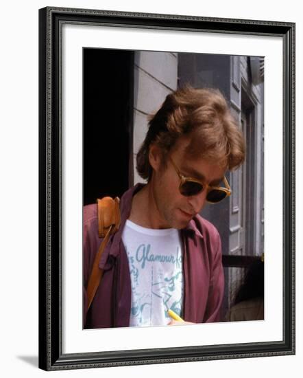 Rock Star John Lennon-David Mcgough-Framed Premium Photographic Print