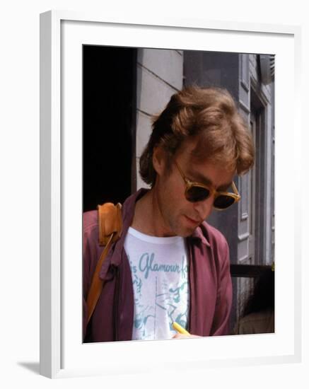 Rock Star John Lennon-David Mcgough-Framed Premium Photographic Print