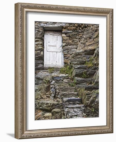 Rock Steps Lead to Old Wooden Door, Vernazza, Italy-Dennis Flaherty-Framed Photographic Print