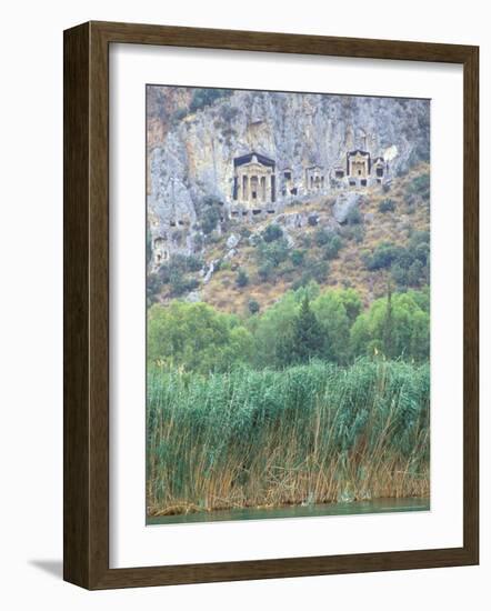 Rock Tombs of Caunos, Dalyan, Turkey-Ali Kabas-Framed Photographic Print