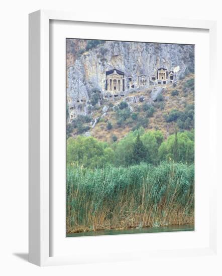 Rock Tombs of Caunos, Dalyan, Turkey-Ali Kabas-Framed Photographic Print