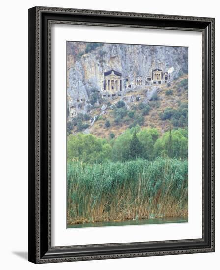 Rock Tombs of Caunos, Dalyan, Turkey-Ali Kabas-Framed Photographic Print