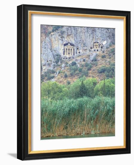 Rock Tombs of Caunos, Dalyan, Turkey-Ali Kabas-Framed Photographic Print