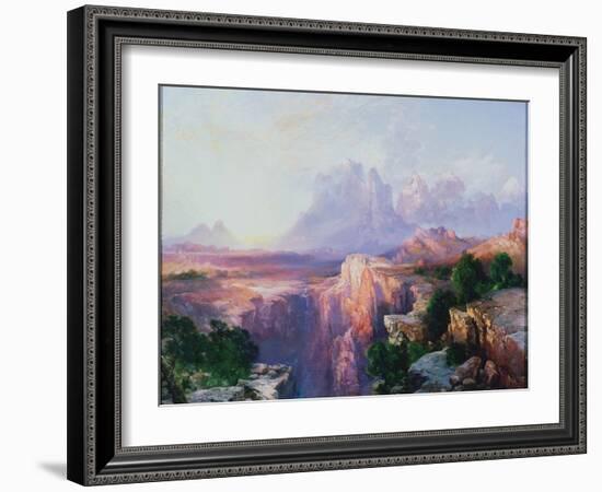 Rock Towers of the Rio Virgin, 1908-Thomas Moran-Framed Giclee Print