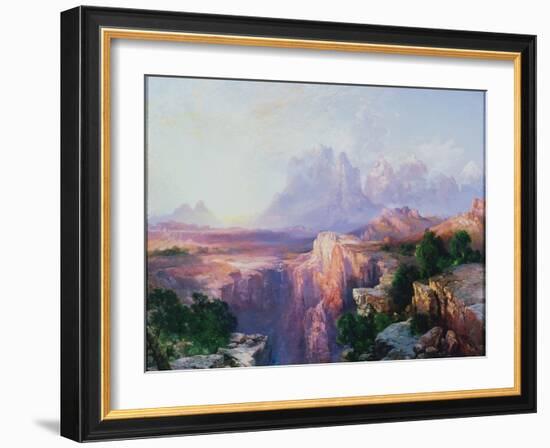 Rock Towers of the Rio Virgin, 1908-Thomas Moran-Framed Giclee Print