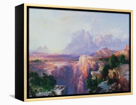 Rock Towers of the Rio Virgin, 1908-Thomas Moran-Framed Premier Image Canvas