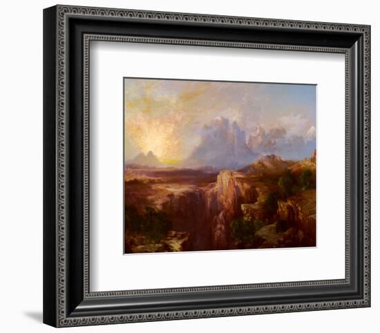 Rock Towers of the Rio Virgin-Thomas Moran-Framed Art Print