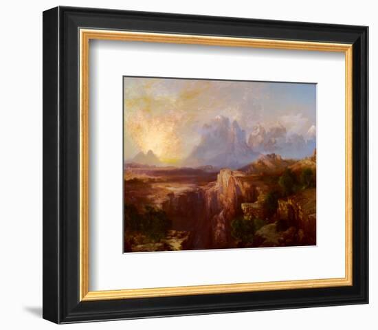 Rock Towers of the Rio Virgin-Thomas Moran-Framed Art Print