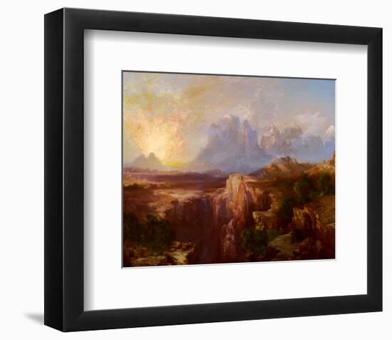 Rock Towers of the Rio Virgin-Thomas Moran-Framed Art Print