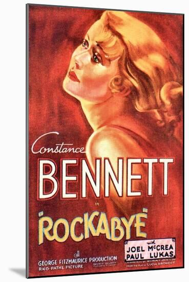 ROCKABYE, Constance Bennett on US poster art, 1932-null-Mounted Art Print