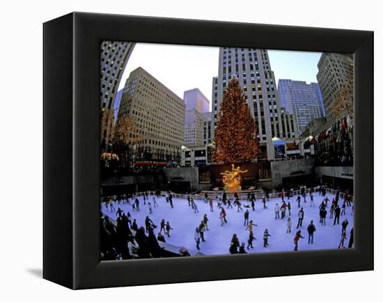 Rockafeller Center at Christmas, New York City, New York, USA-Bill Bachmann-Framed Premier Image Canvas