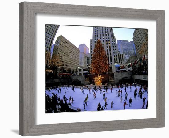 Rockafeller Center at Christmas, New York City, New York, USA-Bill Bachmann-Framed Photographic Print