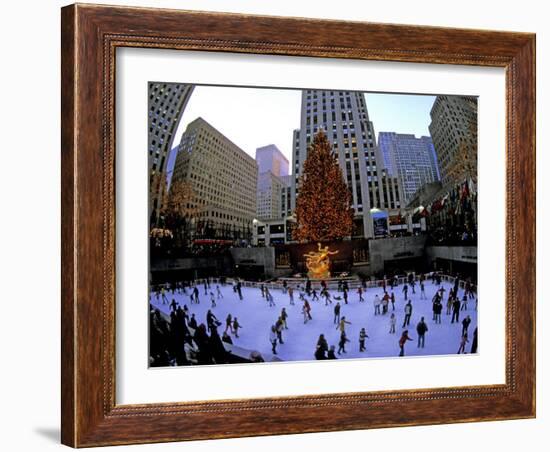 Rockafeller Center at Christmas, New York City, New York, USA-Bill Bachmann-Framed Photographic Print