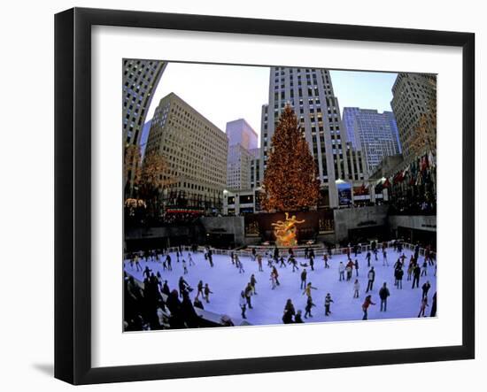 Rockafeller Center at Christmas, New York City, New York, USA-Bill Bachmann-Framed Photographic Print