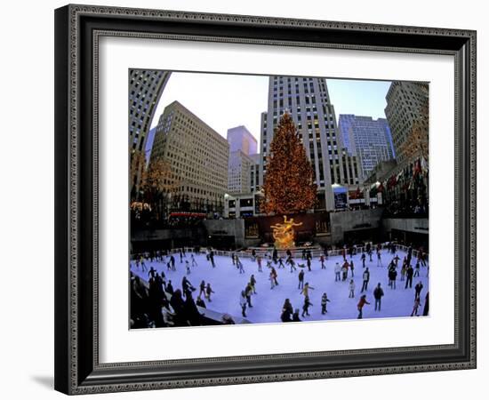 Rockafeller Center at Christmas, New York City, New York, USA-Bill Bachmann-Framed Photographic Print